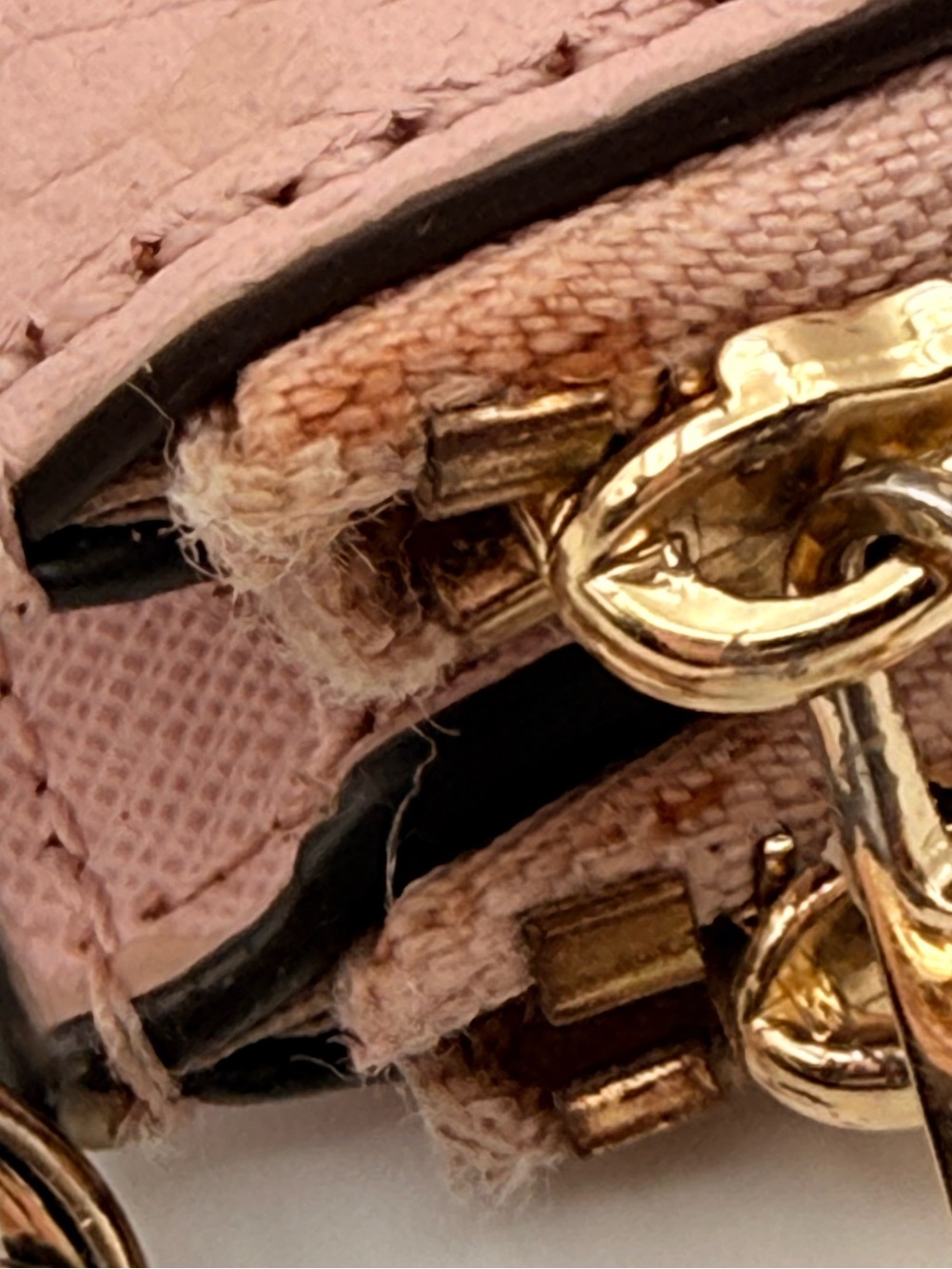 MICHAEL KORS Blush Pink Pebbled Leather Wristlet with Floral Charm - Picture 8 of 8